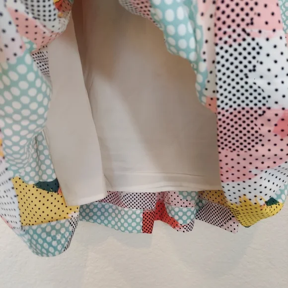 1 State Mini Skirt Polka Dot Print Side Zip Multi Color Sz S - Picture 10 of 12